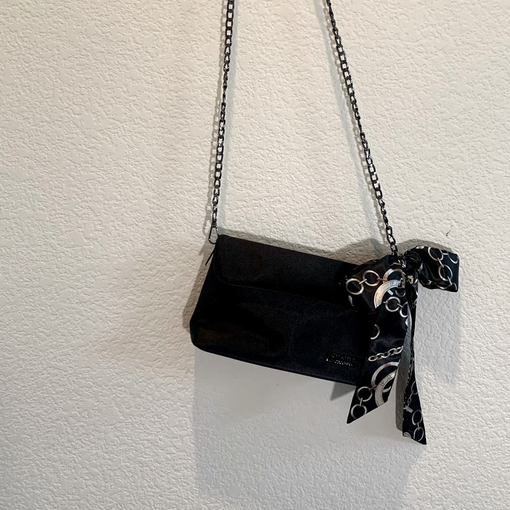 Authentic Chanel makeup bag converted into crossbody bag